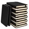 Simply Genius Pocket Notebook A6 Hardcover Mini Ruled Journal - 3.7 x 5.7 in, Black Notebook 12-Pack - Elastic Band, Gusseted Pocket & Ribbon Bookmark - 124 Cream-Colored Pages